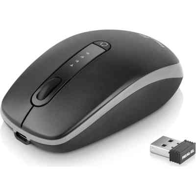 Мишка REAL-EL RM-455W Wireless/Bluetooth Black/Gray (EL123200047) Вінниця