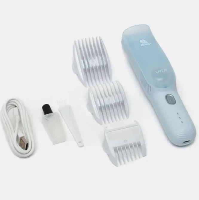 Машинка для стрижки волосся дітей VGR V-155 3 насадки, тиха робота, від акумулятора або мережі Одеса - фото 3