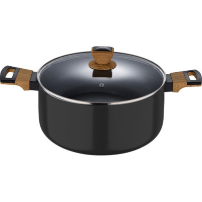 Кастрюля Bergner Earth black, з кришкою 28 см, 6 л (BG-32037-BK) Винница - изображение 2