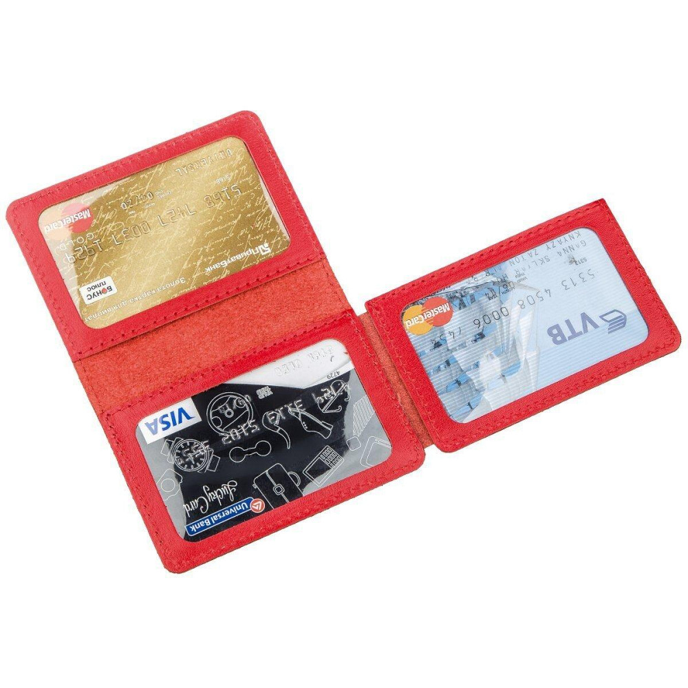 Обкладинка для авто документів на 3 слота шкіряна Червона (SHVIGEL) Київ - фото 2