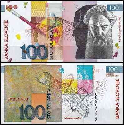 Словенія/Slovenia 100 Tolarjev 2003 Pick 31 UNC Полтава