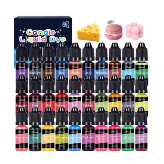 Набір рідких барвників, пігменти для виготовлення свічок і мила на олійній основі 30 кольорів по 10мл Кам'янець-Подільський