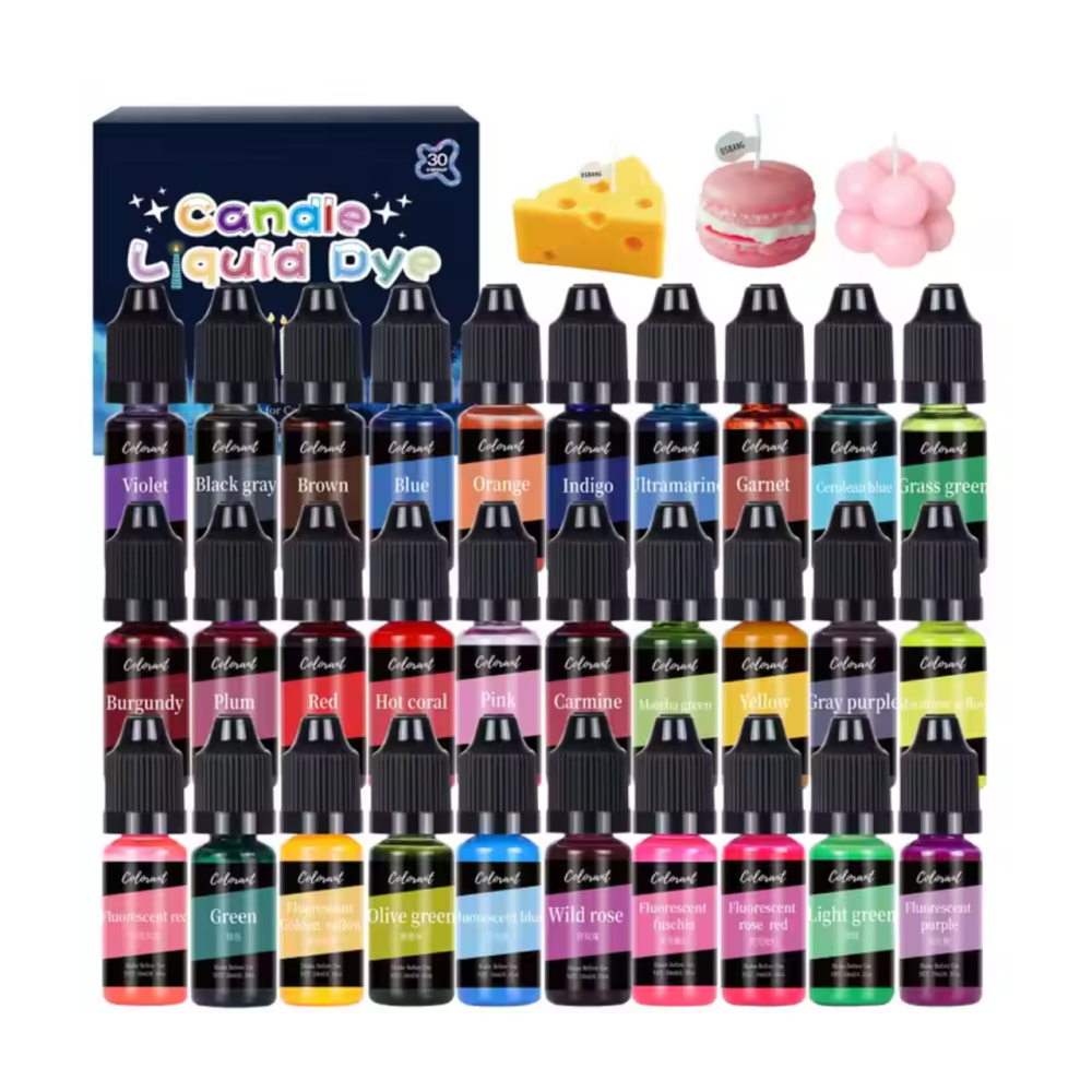 Набір рідких барвників, пігменти для виготовлення свічок і мила на олійній основі 30 кольорів по 10мл Кам'янець-Подільський - фото 1