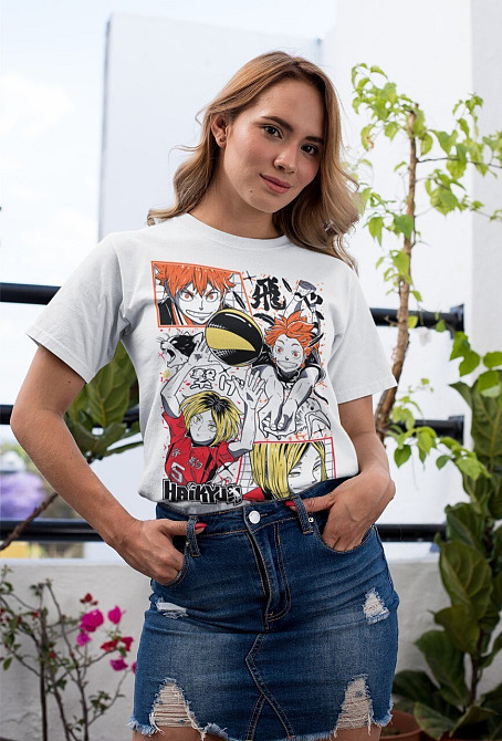 Футболка аниме Хайкю оверсайз (S/M/L) Черний AnimeJ0496 Днепр - изображение 3