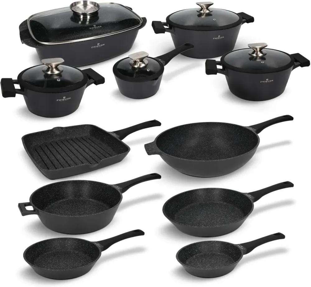Zwieger Набір каструль та сковорідок Black Stone 16 el. Киев - изображение 1