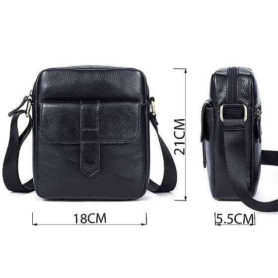 Сумка чоловіча флотар Vintage 14721 Чорна Київ