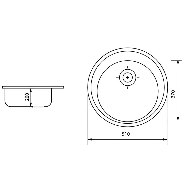Мийка кухонна Zerix ZS-510R-03 Чорна (ZX4532) Київ - фото 3
