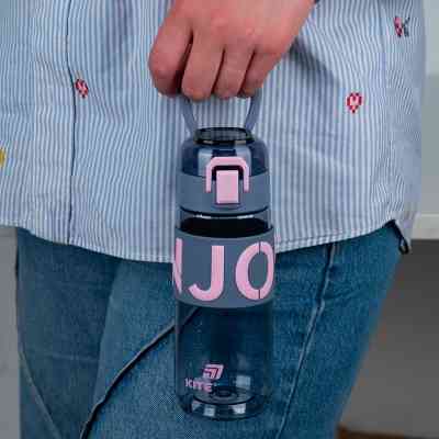 Пляшка для води Kite 550 мл сіро-рожева (K25-1232-2) Вінниця