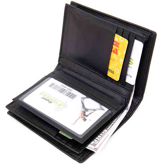 Портмоне-картхолдер унисекс Черное (Vintage) Киев