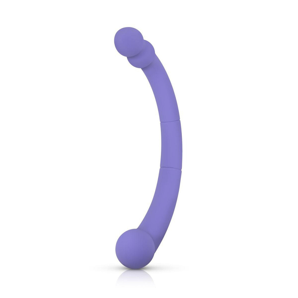 Двухсторонний вибратор Good Vibes Leah, фиолетовый Sex Aura Киев - изображение 2