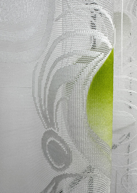 Тюль жаккард VR-Textil № 1882т Арка на кухню цвет белый 300х150 см (53-0080) Киев - изображение 5