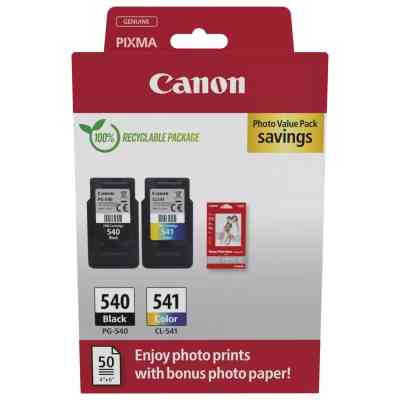Картридж Canon PG-540 Multipack PG-540/CL-541 BK, Color + GP-501 Glossy Paper (5225B013) Вінниця