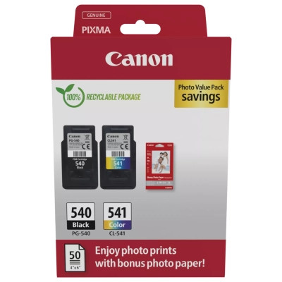 Картридж Canon PG-540 Multipack PG-540/CL-541 BK, Color + GP-501 Glossy Paper (5225B013) Вінниця - фото 1