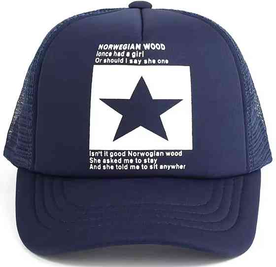 Кепка летняя в сеточку с принтом звезда для мужчин и женщин 54-60 синий Киев