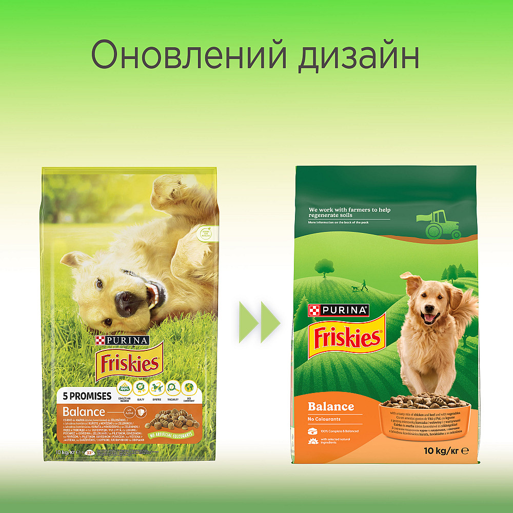 Сухий корм FRISKIES Balance для дорослих собак, з куркою, яловичиною та овочами, 10 кг Київ - фото 8