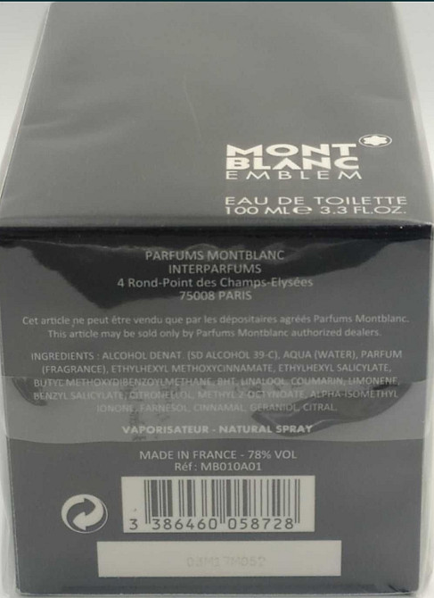 Парфюмерия: Montblanc Emblem edt 100ml. Оригинал ! Киев - изображение 2
