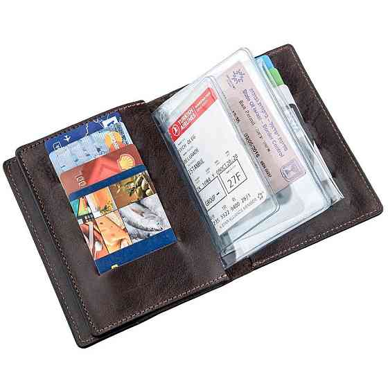 Обложка для автодокументов мягкая кожа GRANDE PELLE 11191 Коричневая Киев