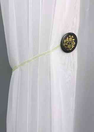 Магніти для штор і гардин Карпати набір 2 шт Чорний з золотистим (81-145) Київ