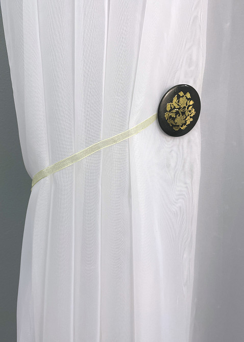 Магніти для штор і гардин Карпати набір 2 шт Чорний з золотистим (81-145) Київ - фото 3