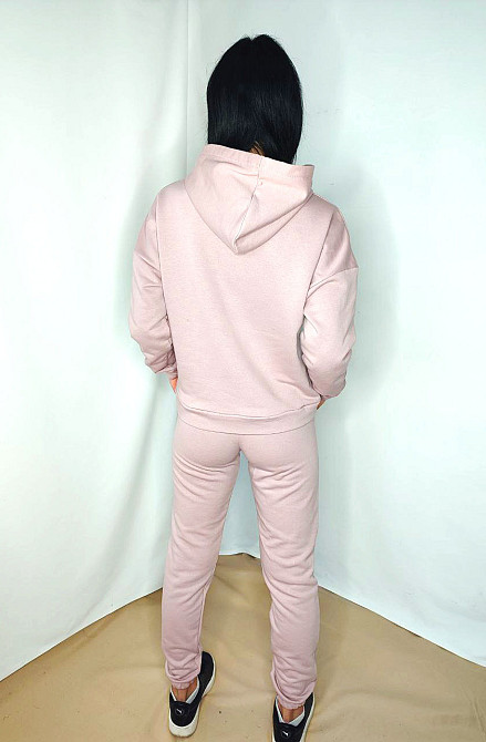 Костюм підлітковий спортивний трехнитка петля Пудровий M Харків - фото 1
