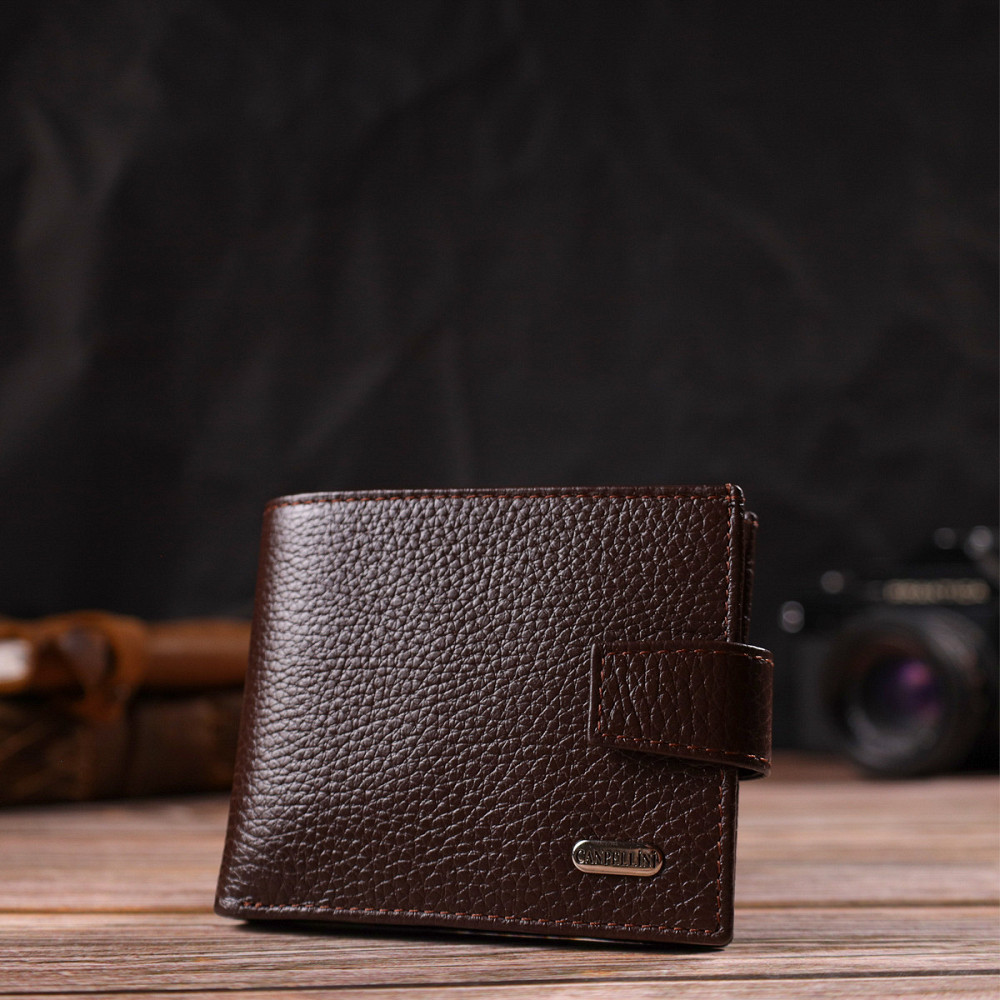 Идеальное портмоне для мужчин из натуральной зернистой кожи CANPELLINI 21881 Коричневое Киев - изображение 9