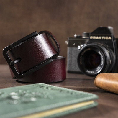 Ремінь Vintage Чоловічий шкіряний Коричневий (20221) Вінниця - фото 8