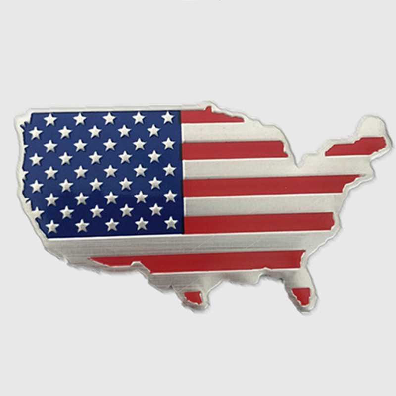 Наклейка на авто Прапор Америка алюмінієві на авто Київ - фото 7