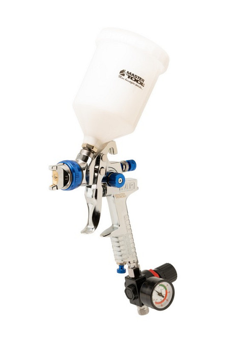 Фарбопульт пневматичний MASTERTOOL HVLP GLAZE ВПЛБ 600 мл Ø 1,4 мм круглий/плоский факел 150-220 л/хв 3-4 бар манометр 80-8910 Коломыя - изображение 7