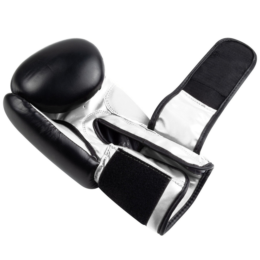 Боксерские перчатки PowerPlay 3004 Classic Черно-Белые 14 унций Киев - изображение 6