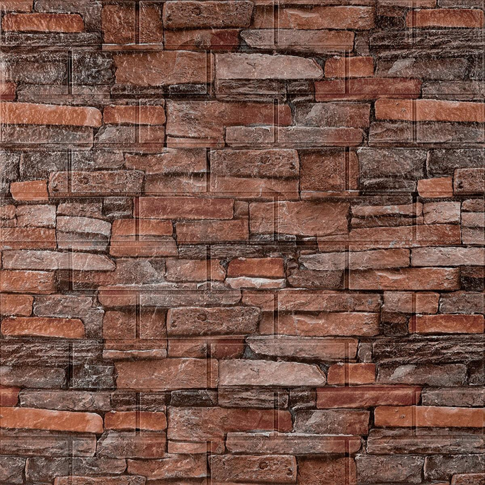 Самоклеящаяся декоративная 3D панель 700x770x5мм Красный кирпич песчаник (058) SW-00000177 Днепр - изображение 1