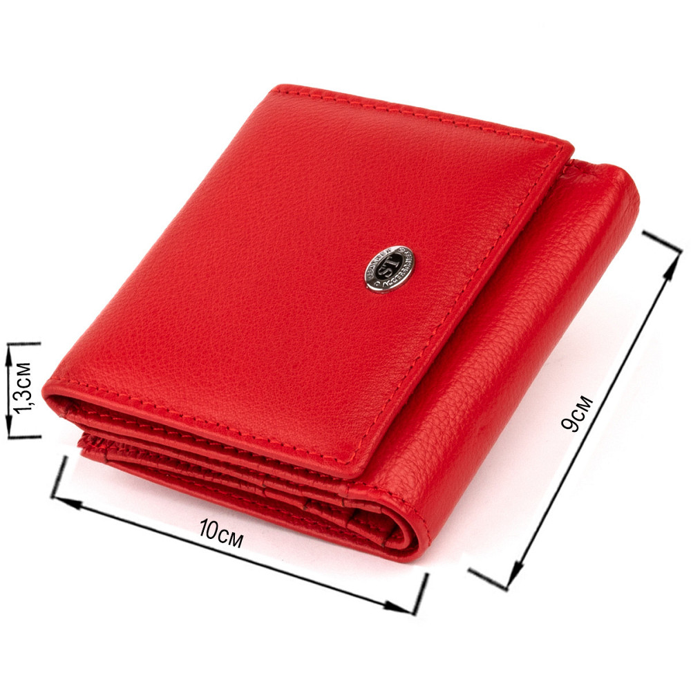 Компактный кошелек женский ST Leather 19259 Красный Киев - изображение 3