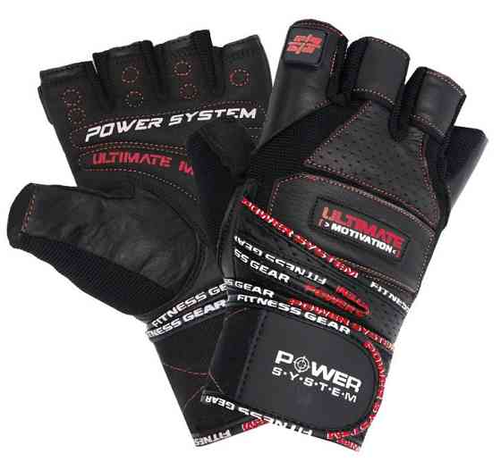 Рукавички для фітнесу Power System PS-2810 Ultimate Motivation Black/Red Line L Луцьк