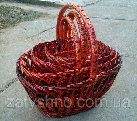 Набор плетеных корзин  4 штуки Киев - изображение 1