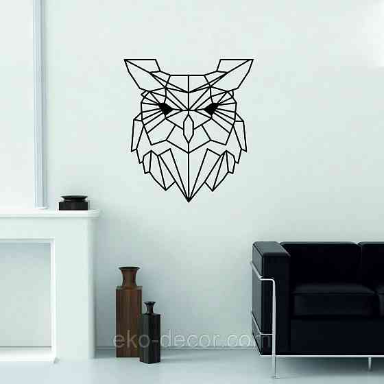 Настенный декор Панно «Сова» Декор на стену 70*63 см, Черный Киев