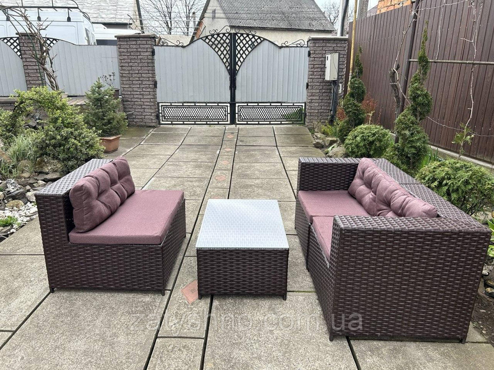 Дивани із ротанга трансформер зі столом Київ - фото 3