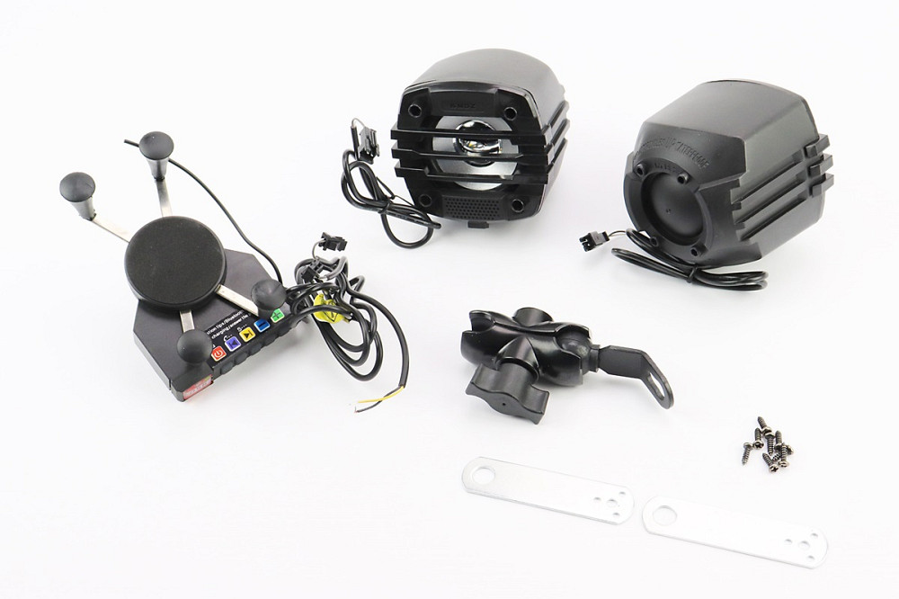 АУДІО-блок з тримачем телефону (МРЗ-USB / SD, FM-радіо) + колонки 2шт Київ - фото 1