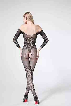 Эротический бодистокинг кружевной из сетки,женское сексуальное белье,универсальный размер рост:145–185 см, One Size черный,8808 Каменец-Подольский