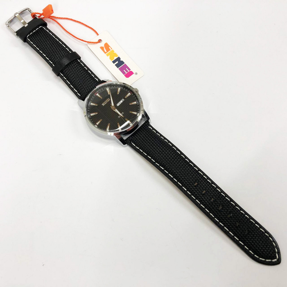 Повсякденні кварцові наручні чоловічі годинники SKMEI 9303RGBK, Чоловічі сучасні годинники QO-38 Львів - фото 10