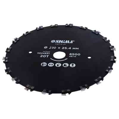 Ніж для тримера Sigma 230x25.4мм 20Т ланцюговий (5624651) Вінниця