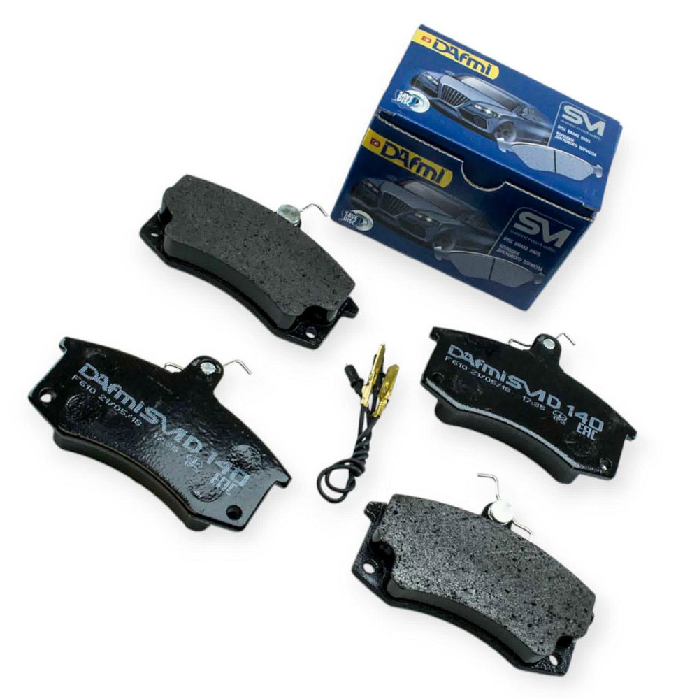 Колодки гальмівні 2110-2112, 1118-1119, 2170-2172, 2190 передні (к-кт 4 шт) електронний датчик (Dafmi Semi Metallic) Мукачево - фото 1