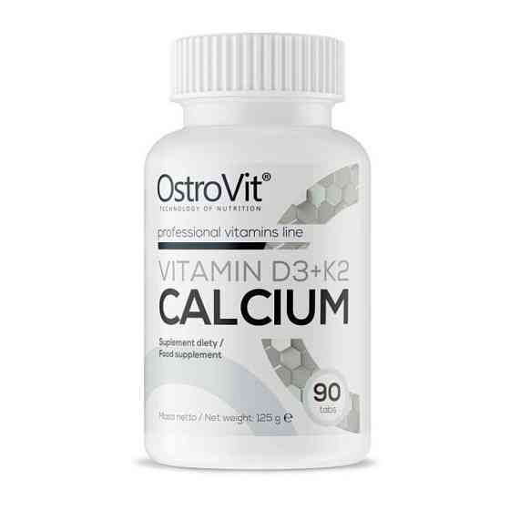Вітаміни D3+K2 і Кальцій Ostrovit Vitamin D3+K2 Calcium 90 tabl Луцьк