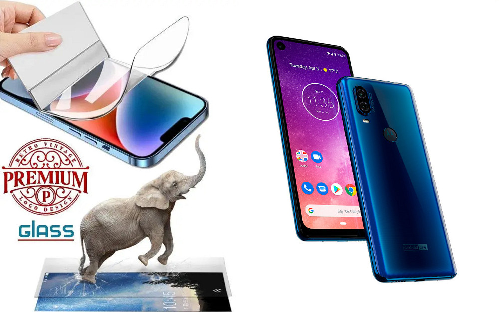Полиуретановая пленка Motorola One Vision, Premium, толщина 0,2 мм Киев - изображение 1