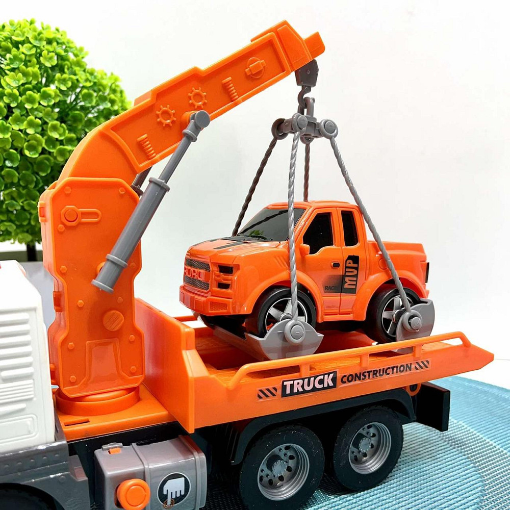 Евакуатор машинка світлові та звукові ефекти інерція машинка 27см Оранжевий (JS106AB) Чернігів - фото 2