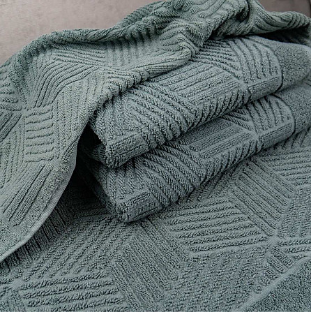 Махровий рушник для обличчя та рук Уельс GM Textile 50х90см 500г/м2 (Темно-М'ятний) Суми - фото 2