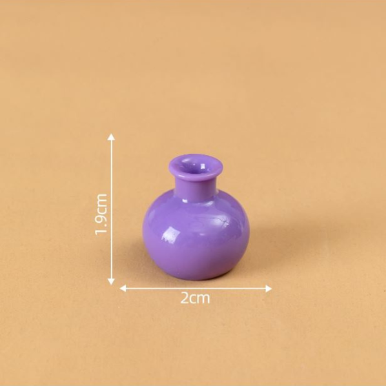 Фігурка Кошеня 4.5 х 2.3 см з серії "Кошенята з вазами" для флораріуму, моделювання Фіолетова 1 Одеса