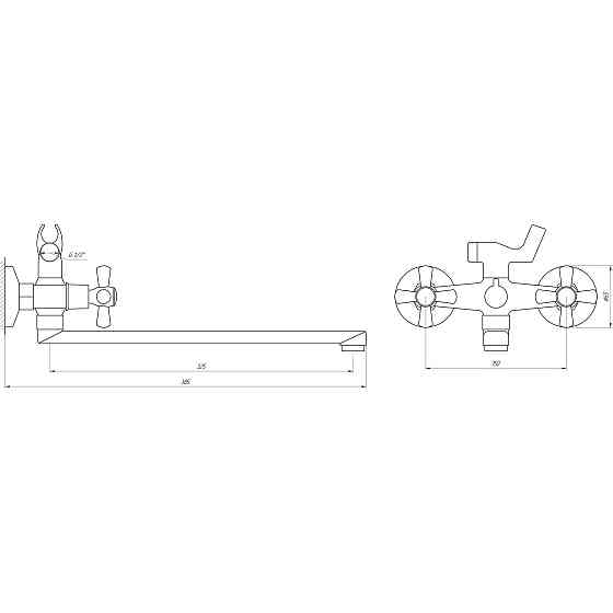 Змішувач для ванни DOMINO DB-RS-0316-SHARM Тернопіль