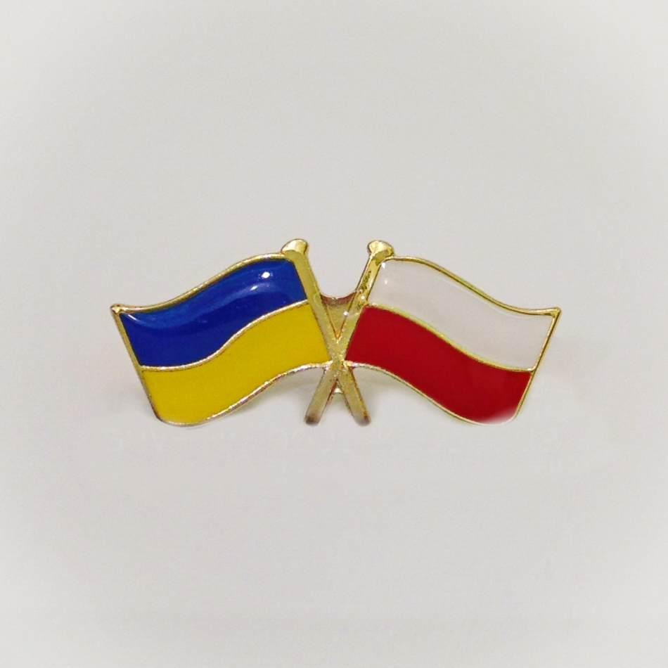 Значок нагрудний Україна-Польща Київ - фото 1