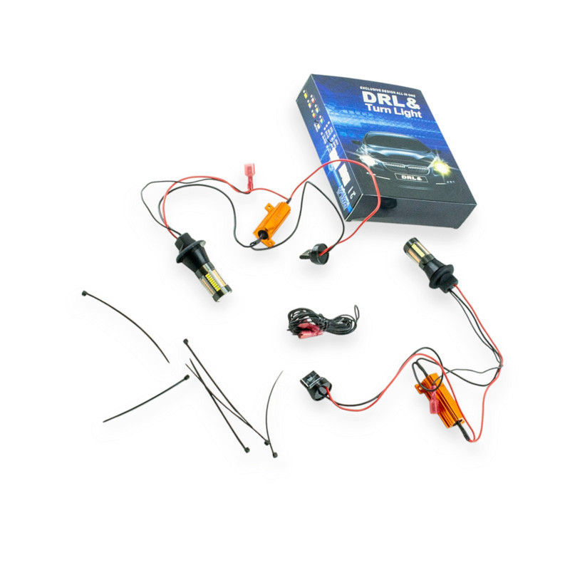 Ходові вогні з функцією поворотів 12 (БІЛИЙ ЖОВТИЙ) гумовий патрон 7440 (БЦ12-21) Мукачево - фото 1