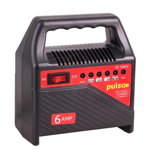 Зарядное устройство PULSO BC-15860 6/12V 6A с LED индикатором, 15-80Ач Харьков - изображение 3