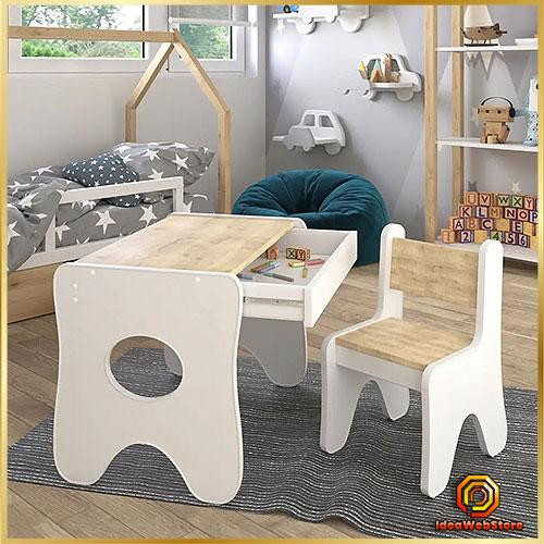 Детский комплект мебели для занятий и творчества столик с ящиком и стульчик Стол и стул в детскую Киев - изображение 1